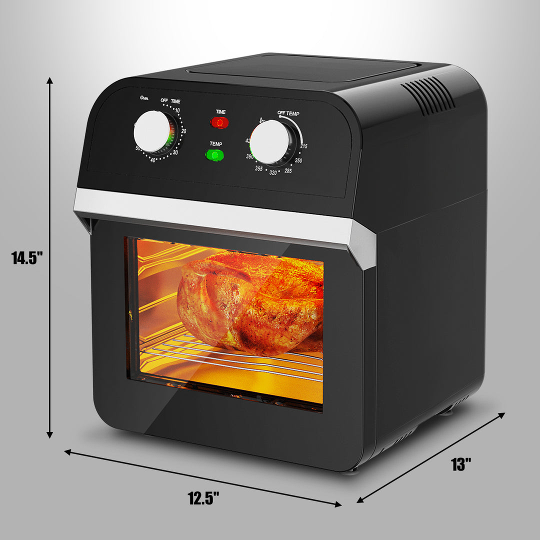 12.7QT Air Fryer Oven 1600W Rotisserie Dehydrator Convection Oven w/ Accessories Image 3