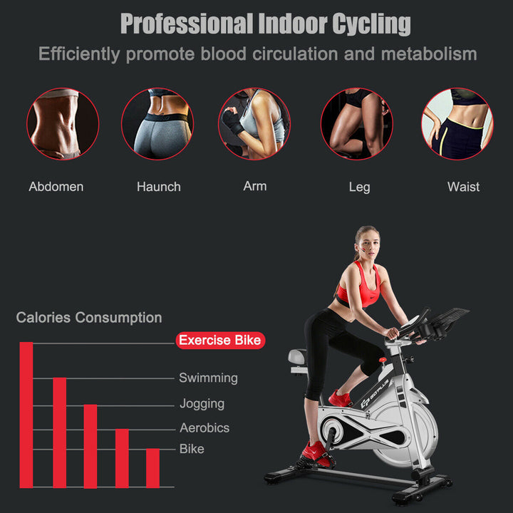 Indoor Stationary Exercise Cycle Bike Bicycle Workout w/ Large Holder Image 4