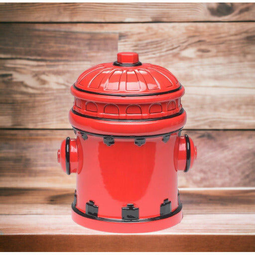 Ceramic Red Fire Hydrant Cookie Jar, Image 1