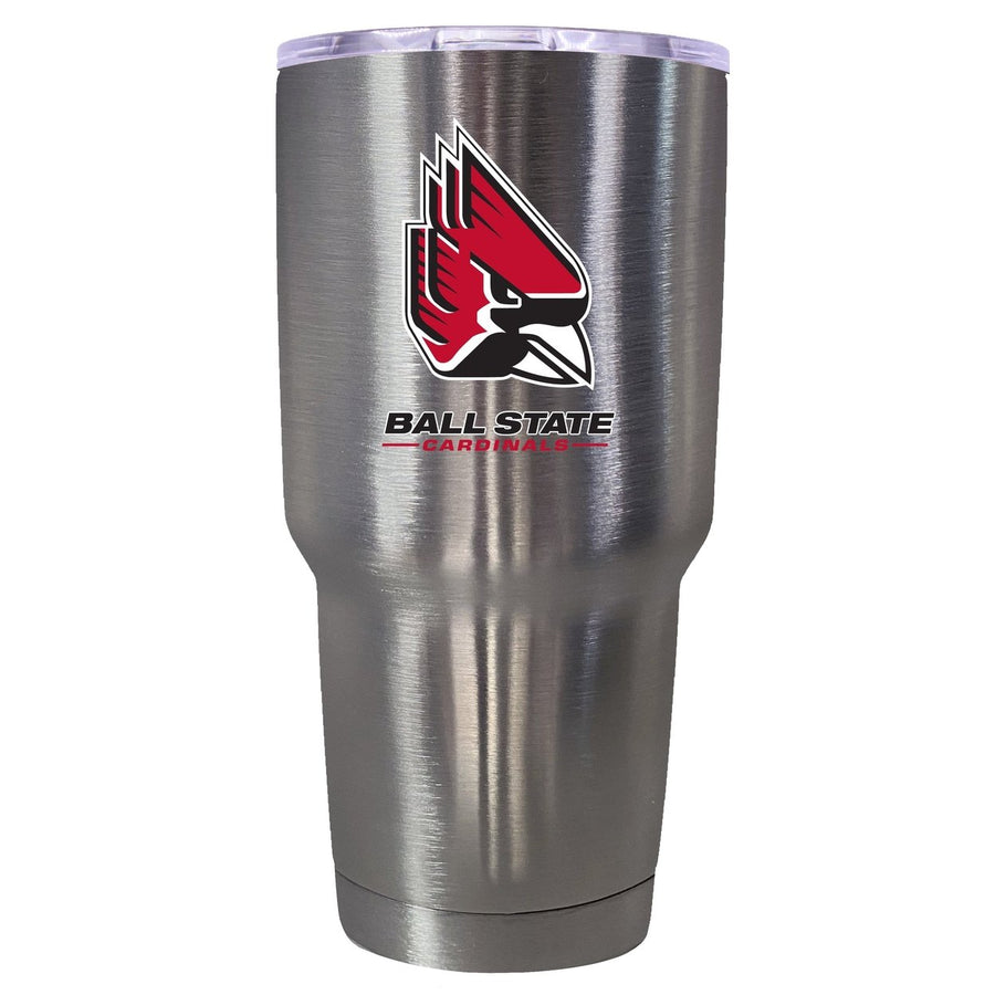 Ball State University Mascot Logo Tumbler - 24oz Color-Choice Insulated Stainless Steel Mug Image 1