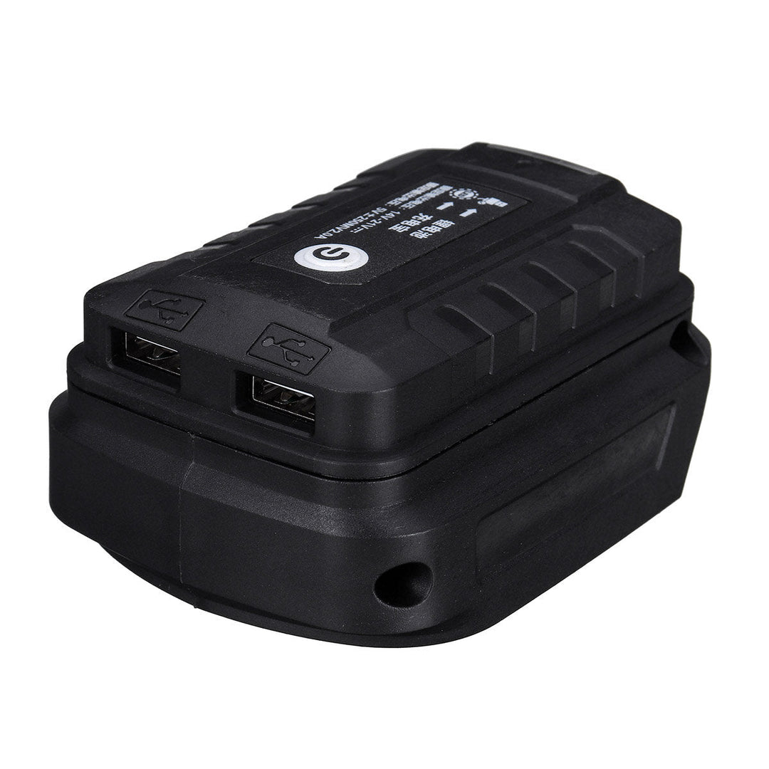 1 PC Black Plastic Li-ion Battery Charger With light Dual USB Output Ports Image 8