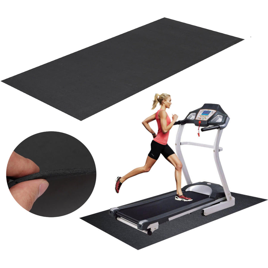 150x75cm Black Treadmill Mat Outdoor Sports Fitness Yoga Mats Running Machine Pad Image 1