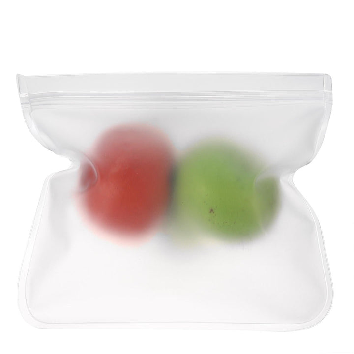Reusable Translucent Frosted PEVA Food Storage Bag for Sandwich Snack Lunch Fruit Kitchen Storage Container Image 3