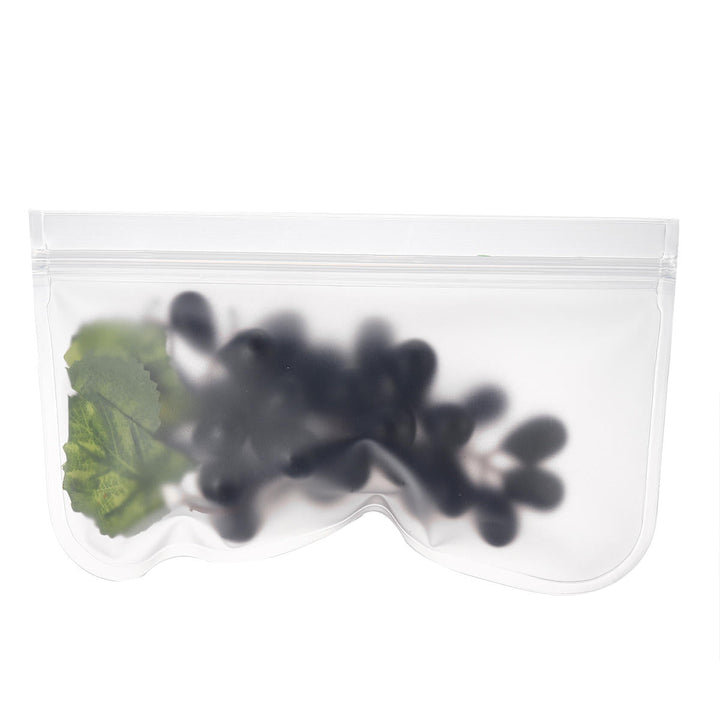 Reusable Translucent Frosted PEVA Food Storage Bag for Sandwich Snack Lunch Fruit Kitchen Storage Container Image 4