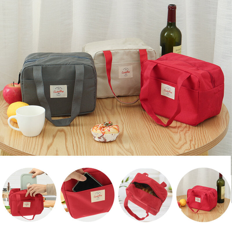 Tote Family Travel Picnic Drink Fruit Food Fresh Thermal Insulated Women Men Bento Lunch Box Bag Image 2