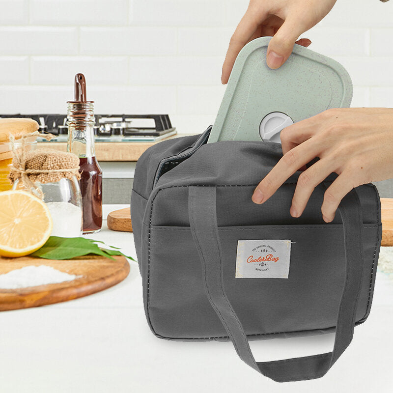 Tote Family Travel Picnic Drink Fruit Food Fresh Thermal Insulated Women Men Bento Lunch Box Bag Image 4