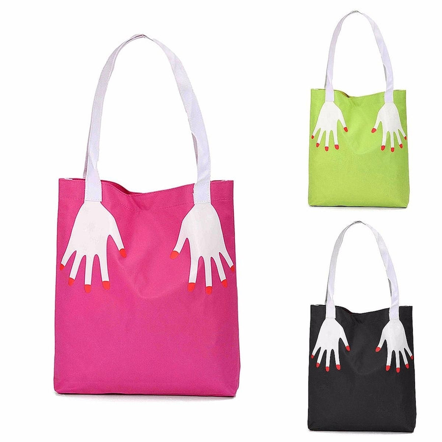 Women Large Totes canvas Handbag Multi Palm Preppy Style Shoulder Messenger Bag Image 1