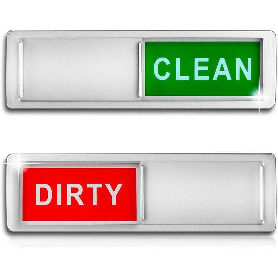 Clean Dirty Dishwasher Sign - Sleek Design - Kitchen Gadgets - Heavy Duty Magnet with Optional Stickers Image 1