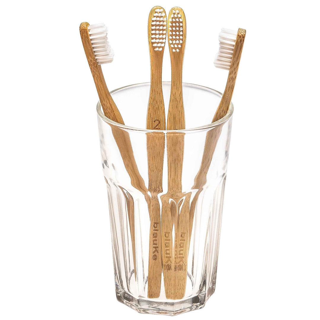 Bamboo Toothbrush Set of 4 - Bamboo Toothbrushes with Medium Bristles for Adults - Eco-FriendlyBiodegradableNatural Image 9