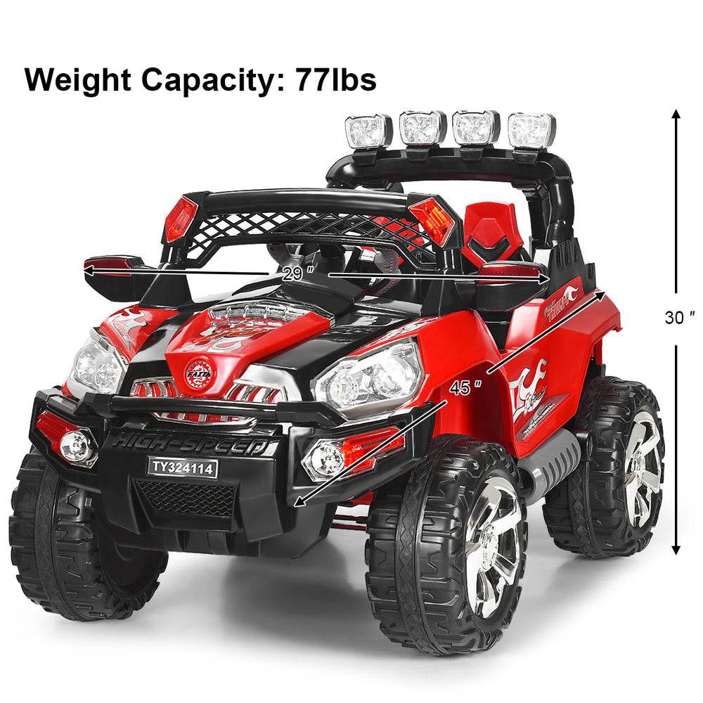 12V Kids Ride On Truck Car SUV MP3 RC Remote Control w/ LED Lights MusicRed Image 2