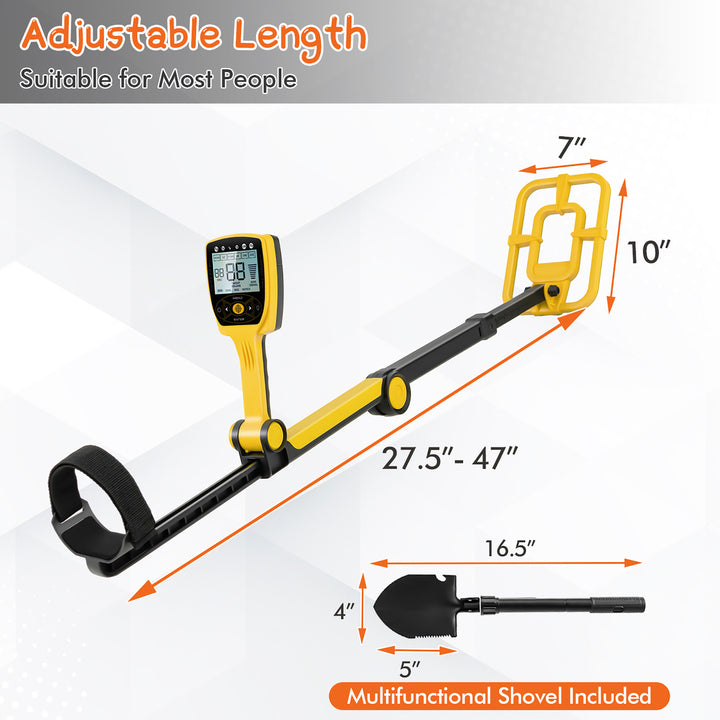 Foldable Metal Detector for Adults Professional and Waterproof Gold Detector Image 3