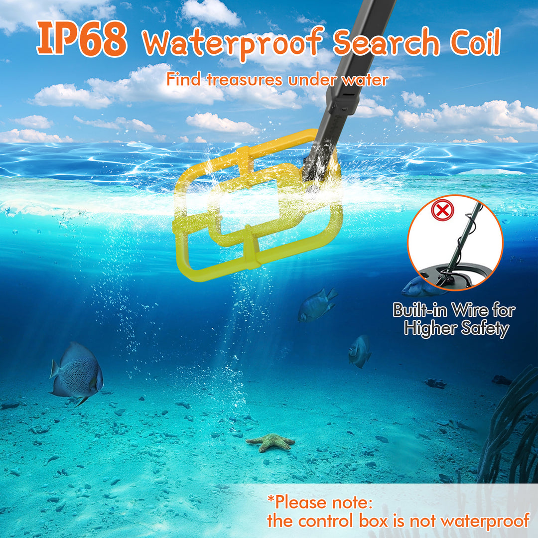 Foldable Metal Detector for Adults Professional and Waterproof Gold Detector Image 7