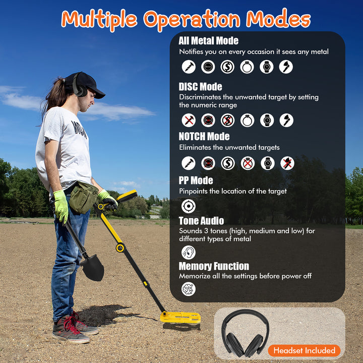 Foldable Metal Detector for Adults Professional and Waterproof Gold Detector Image 8