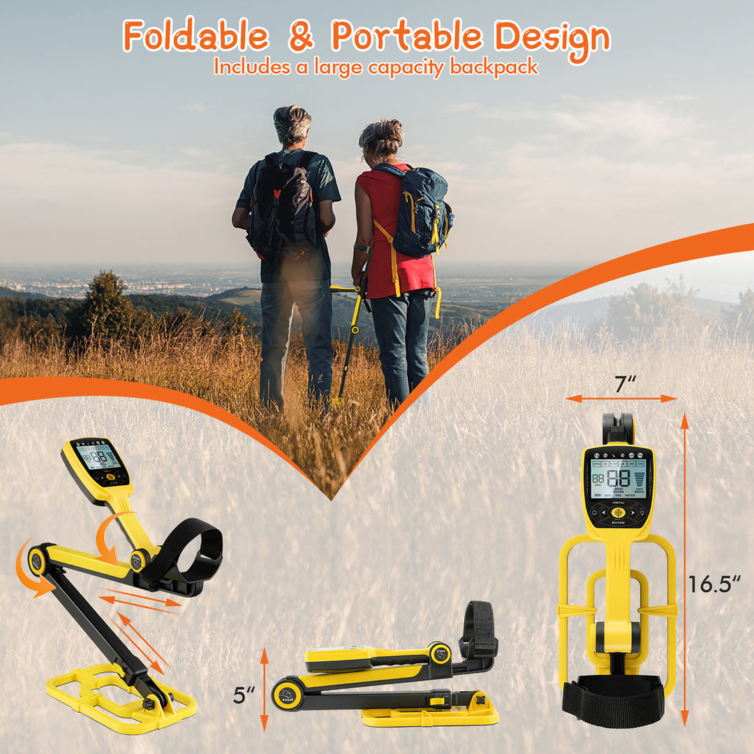 Foldable Metal Detector for Adults Professional and Waterproof Gold Detector Image 9