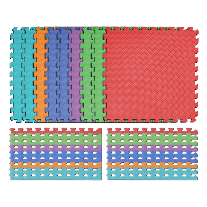 Norsk 25" x 25" Reversible Foam FlooringAssorted Colors9 Tiles Image 4
