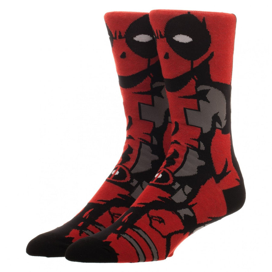 Deadpool 360 Character Crew Socks Image 1