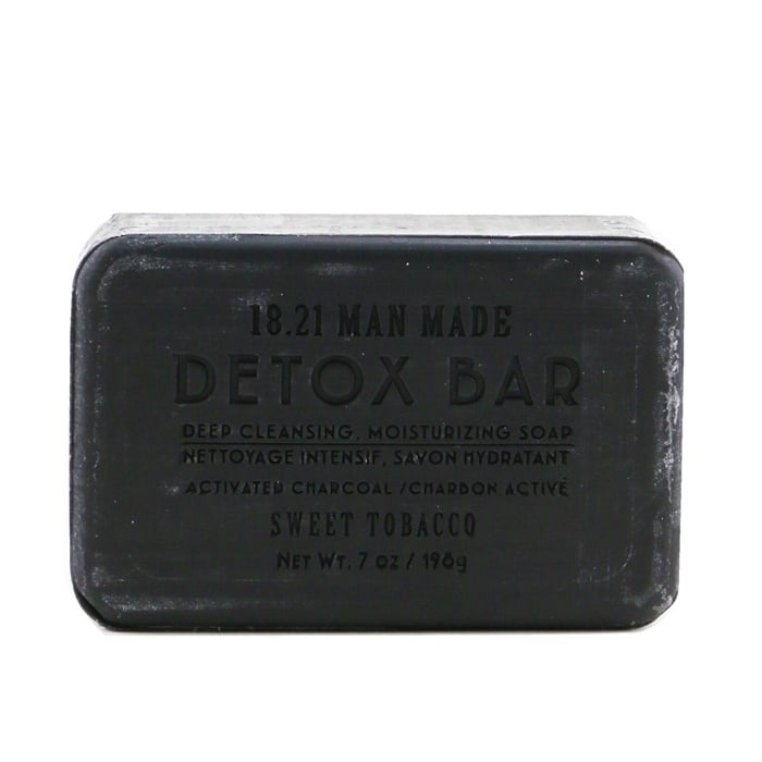 18.21 Man Made Detox Bar - Deep Cleansing Moisturizing Soap -  Sweet Tobacco 198g/7oz Image 1