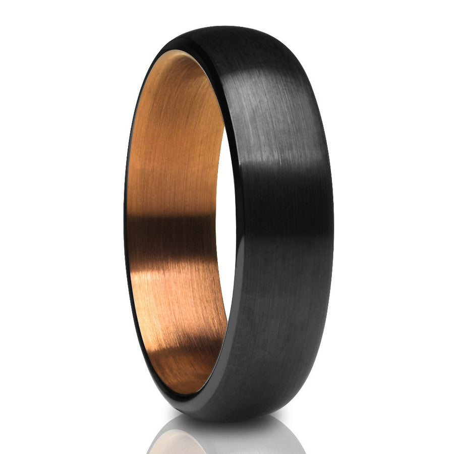 6mm Black Tungsten Wedding Ring Espresso Wedding Ring Anniversary Ring Image 1