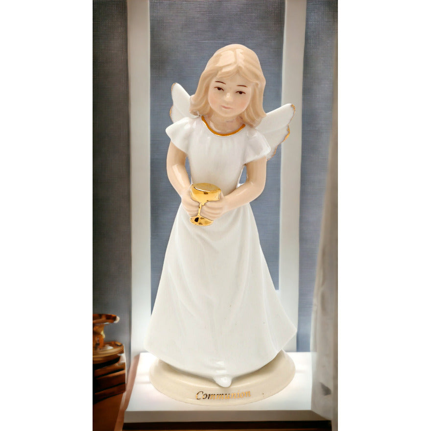 Ceramic 1st Communion Angel FigurineReligious DcorReligious GiftChurch Dcor, Image 1