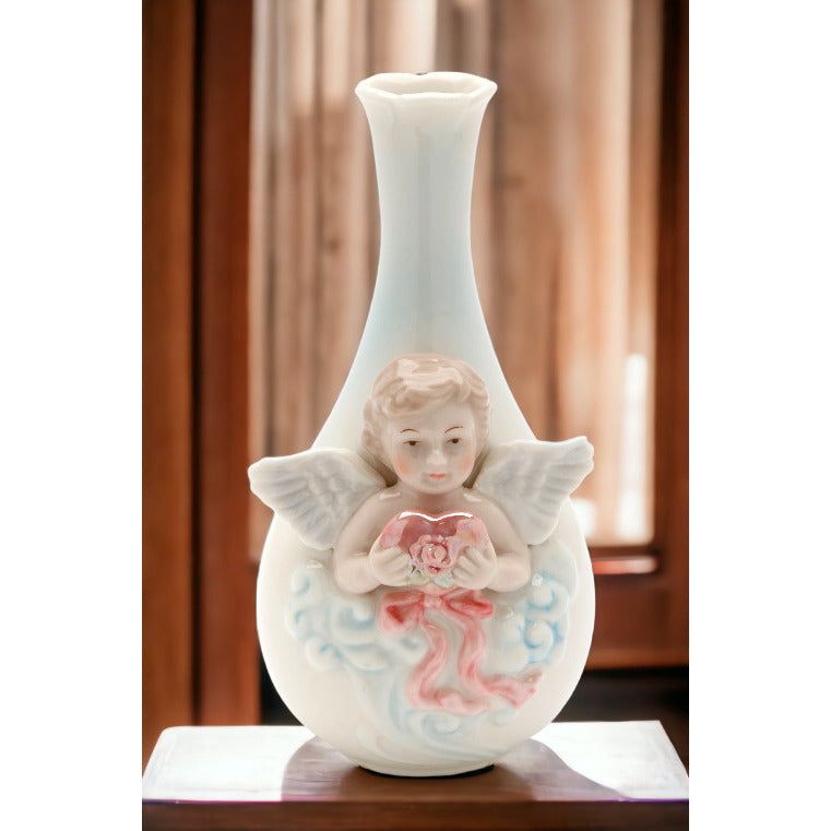 Ceramic Cherub Angel Bud VaseReligious DcorReligious GiftChurch Dcor, Image 2