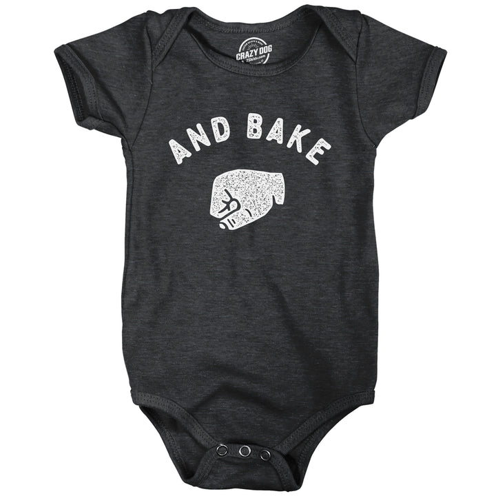 And Bake Baby Bodysuit Funny Best Friend Fist Bump Jumper For Infants Image 1
