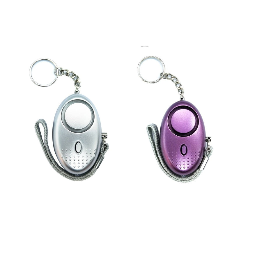 2-Pack Personal Security Alarm Keychain with LED Light Image 1
