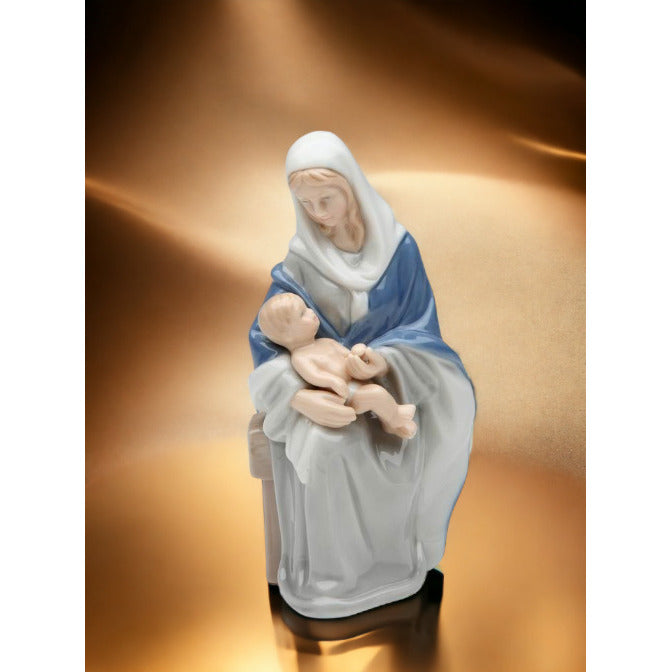 Ceramic Madonna Holding Baby FigurineReligious DcorReligious GiftChurch Dcor, Image 1