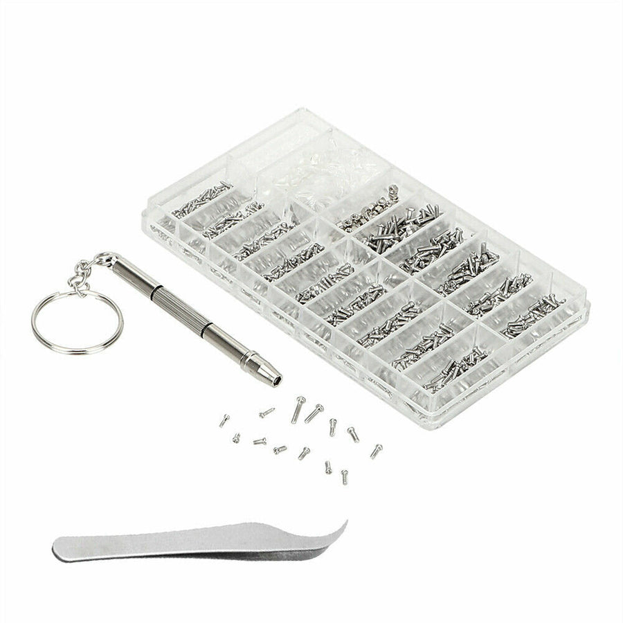1000PCS Glasses Sunglasses Spectacles Watch Tiny Screws Nut Assortment Repair Tool Kit Stainless Steel Small Screws Image 1
