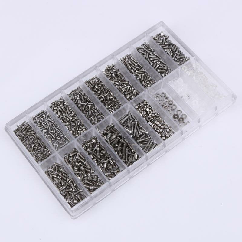 1000PCS Glasses Sunglasses Spectacles Watch Tiny Screws Nut Assortment Repair Tool Kit Stainless Steel Small Screws Image 3