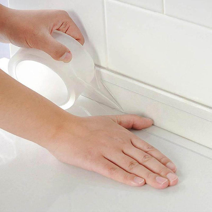 0.5mm Waterproof Transparent Adhesive Tape Traceless Sticky Tape Kitchen Sink Toilet Gap Strip Mildew Proof Water Seal Image 10