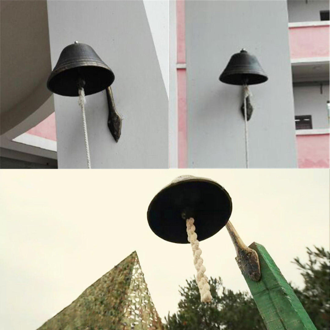 12CM Retro Cast Iron Dinner Doorbell Ring Bells Bracket Patio Coffee Wall Decorations Hand Bell Image 10