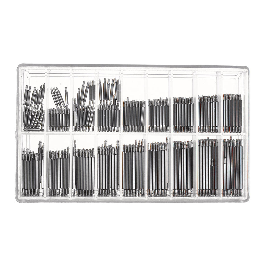 360Pcs Stainless Steel 8-25mm Watch Band Strap Spring Bars Link Pins Watch Repair Set Image 1