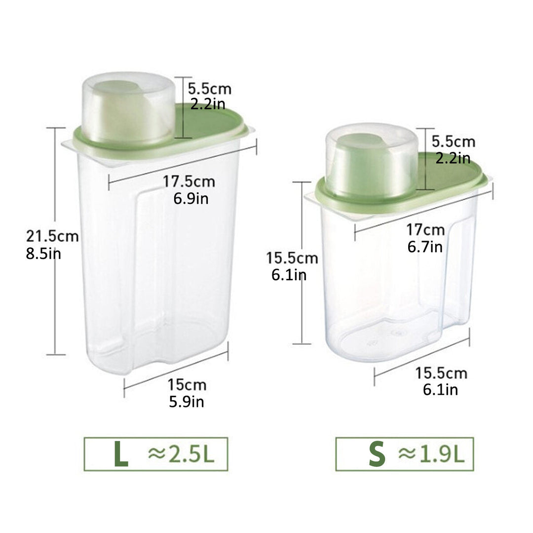 4Pcs Cereal Storage Box Plastic Rice Container Food Sealed Jar Cans Kitchen Grain Dried Fruit Snacks Storage Box Image 4