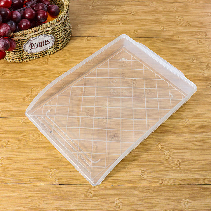 Transparent Refrigerator Dumpling Kitchen Storage Box Food Rack Case Organizer with Cover Image 4