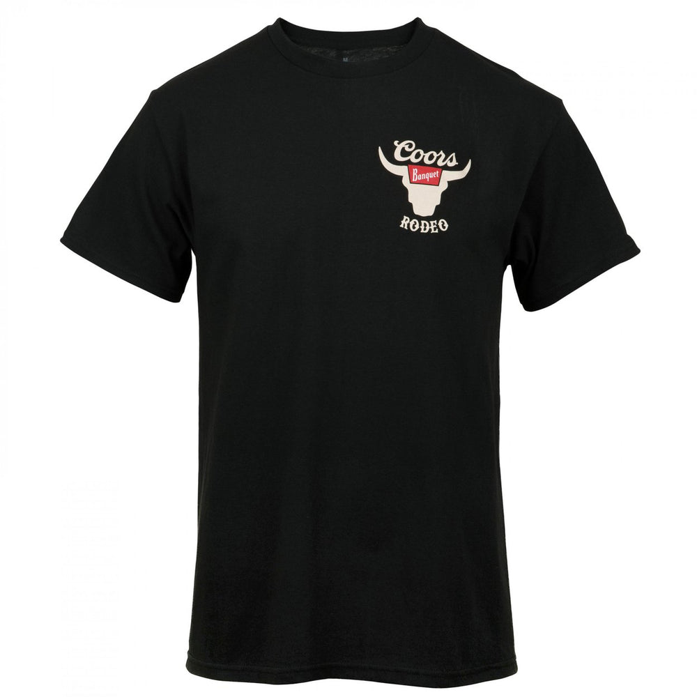 Coors Banquet Rodeo Horns Logo Front and Back Print T-Shirt Image 2