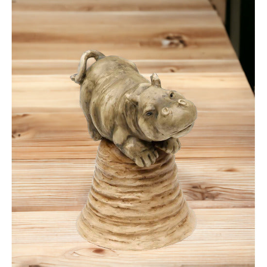Ceramic Hippo BellHome Dcor, Image 1