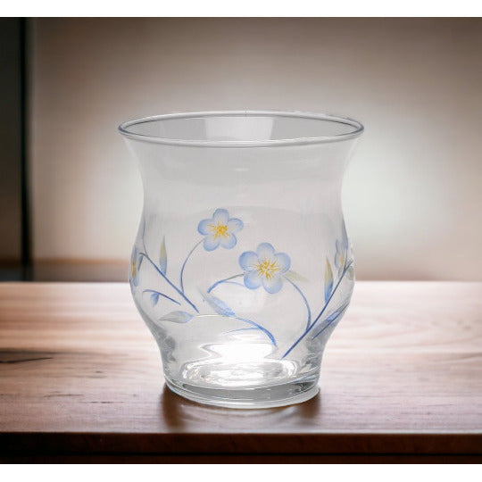 Glass Tealight Candle Holder with Hand Painted FlowersHome DcorKitchen Dcor, Image 2