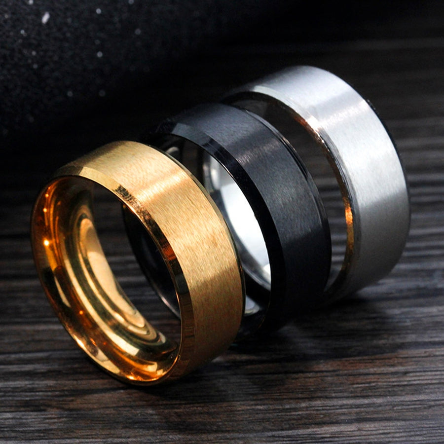 8mm Casual Unisex Ring Solid Color Not Easy to Break Accessories Comfort Finger Ring for Outdoor Image 1