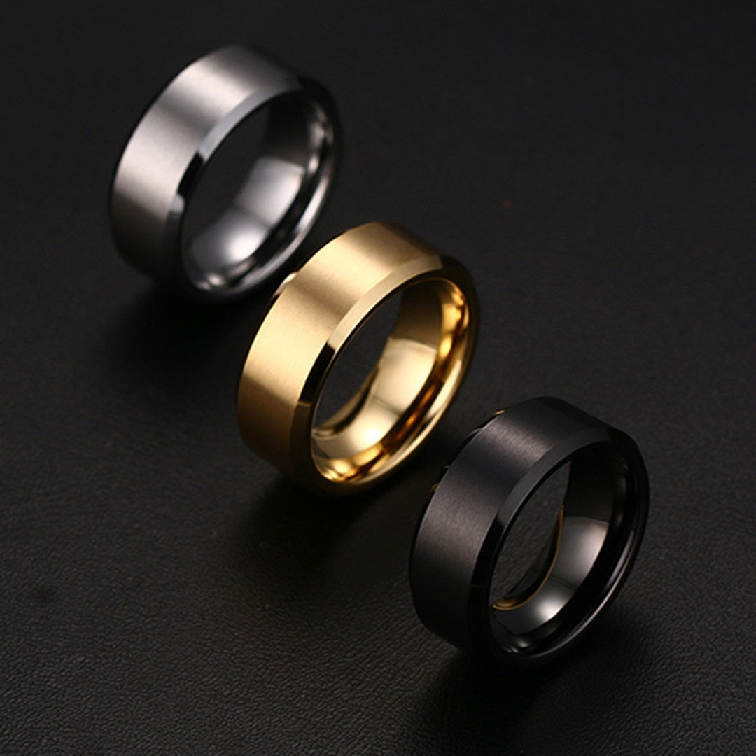 8mm Casual Unisex Ring Solid Color Not Easy to Break Accessories Comfort Finger Ring for Outdoor Image 3
