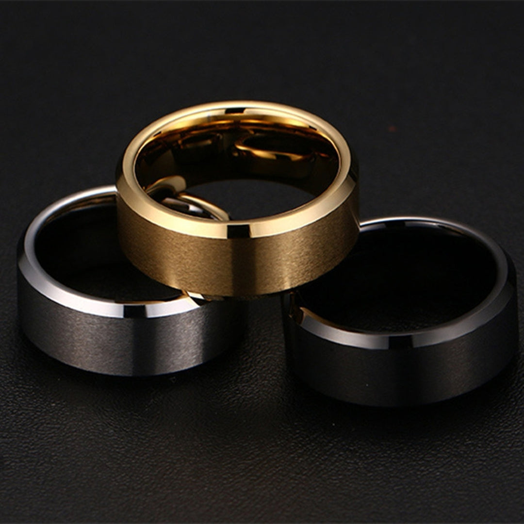 8mm Casual Unisex Ring Solid Color Not Easy to Break Accessories Comfort Finger Ring for Outdoor Image 4