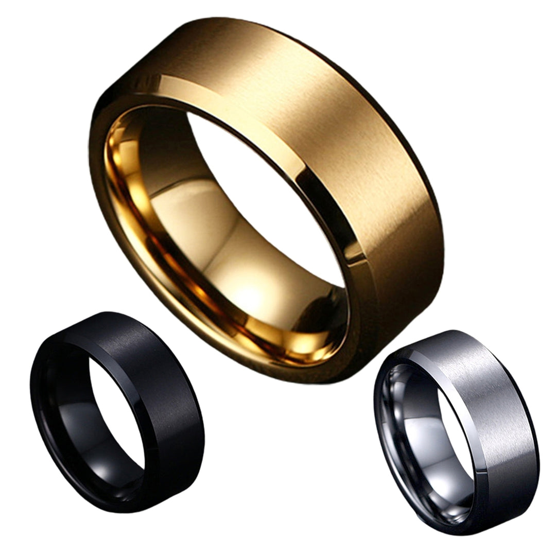 8mm Casual Unisex Ring Solid Color Not Easy to Break Accessories Comfort Finger Ring for Outdoor Image 9