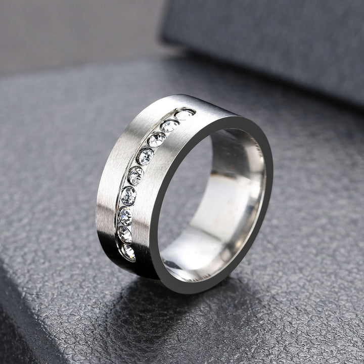 1/2Pcs Fashion Ring Trendy Beautiful Delicate Fine Workmanship Exquisite Decorate Alloy Zircon Rhinestone Couple Ring Image 6