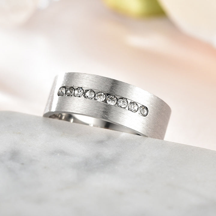 1/2Pcs Fashion Ring Trendy Beautiful Delicate Fine Workmanship Exquisite Decorate Alloy Zircon Rhinestone Couple Ring Image 7
