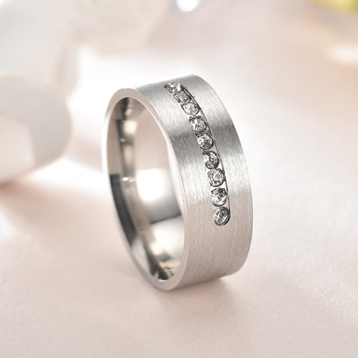 1/2Pcs Fashion Ring Trendy Beautiful Delicate Fine Workmanship Exquisite Decorate Alloy Zircon Rhinestone Couple Ring Image 8