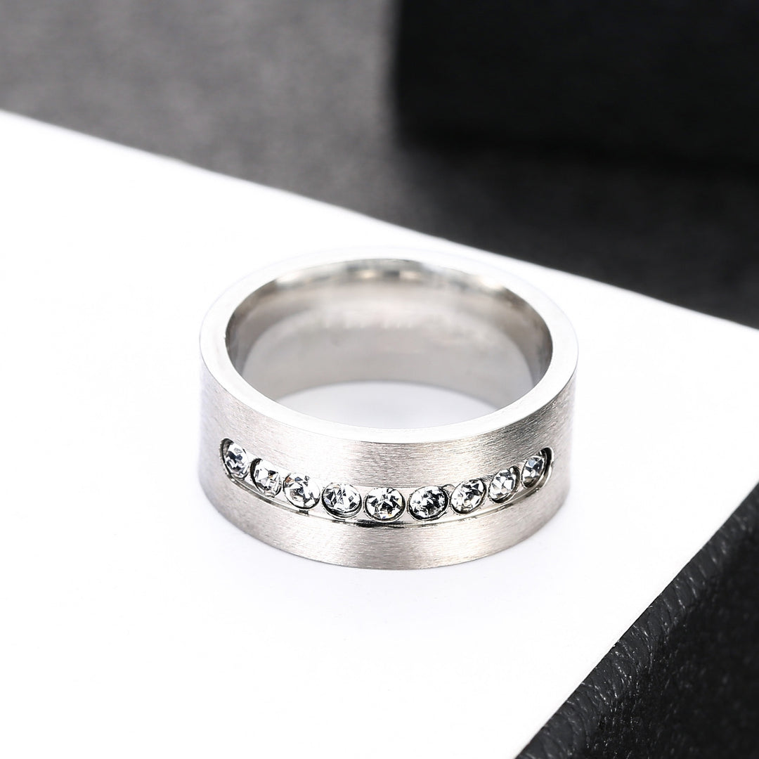 1/2Pcs Fashion Ring Trendy Beautiful Delicate Fine Workmanship Exquisite Decorate Alloy Zircon Rhinestone Couple Ring Image 9