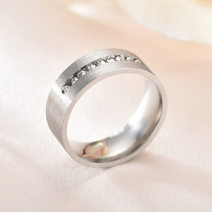 1/2Pcs Fashion Ring Trendy Beautiful Delicate Fine Workmanship Exquisite Decorate Alloy Zircon Rhinestone Couple Ring Image 10