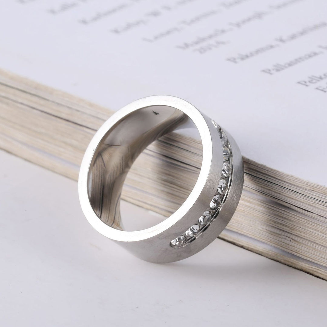 1/2Pcs Fashion Ring Trendy Beautiful Delicate Fine Workmanship Exquisite Decorate Alloy Zircon Rhinestone Couple Ring Image 12