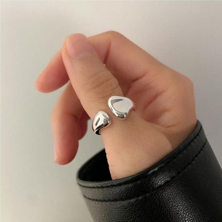 Knuckle Ring Adjustable Electroplating High Gloss Geometric Charming Decoration Hypoallergenic Irregular Width Open Ring Image 11