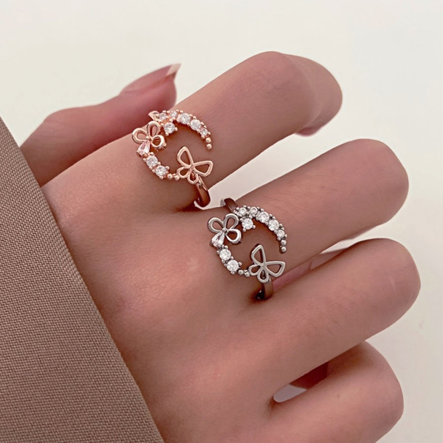 Knuckle Ring Cubic Zirconia Open Ring Jewelry Accessory Image 1