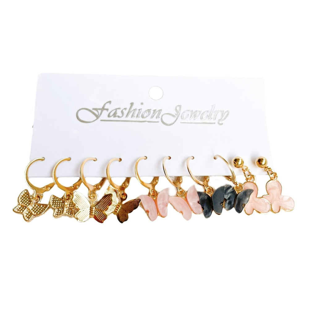 5 Pairs Dangle Earrings Fashion Jewelry for Dating Image 2